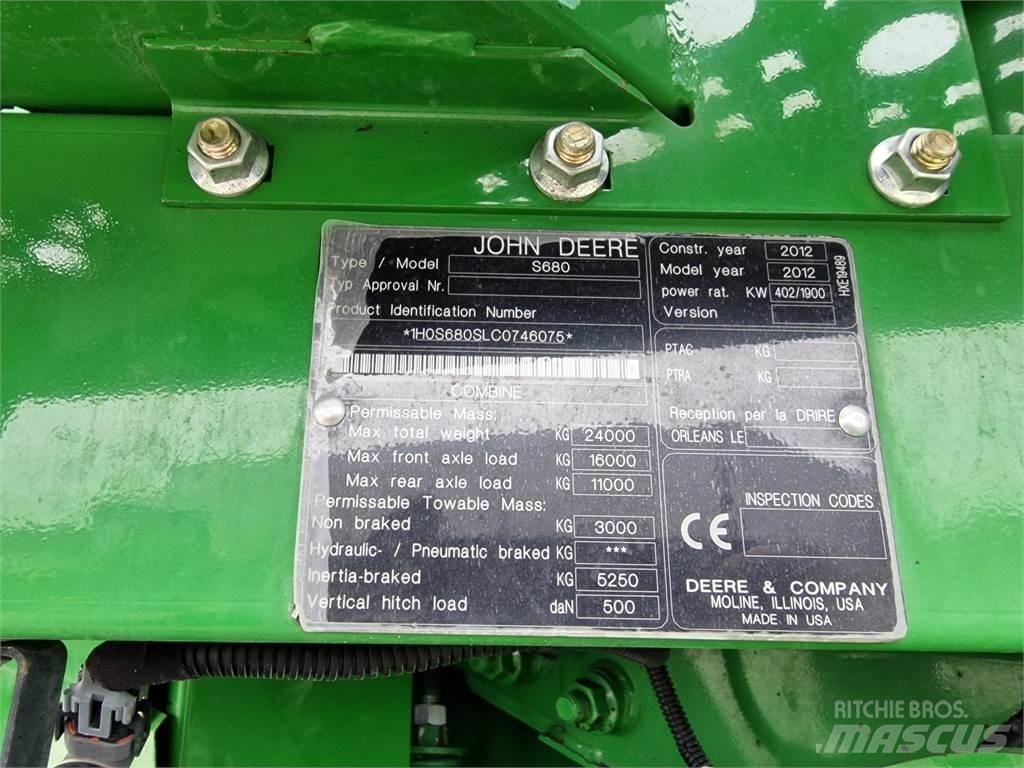 John Deere S680 Ceifeiras debulhadoras
