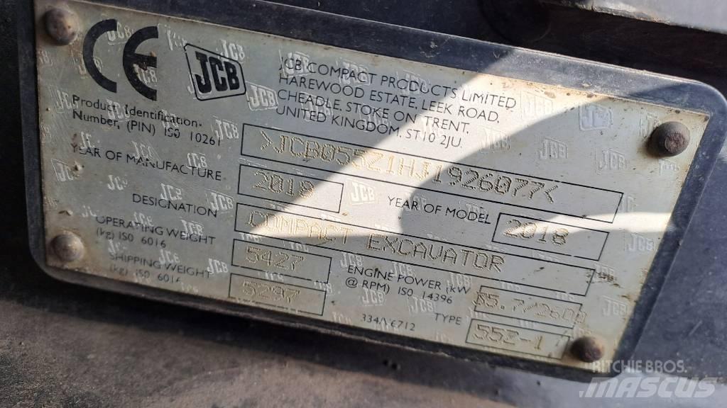 JCB 55Z-1 Mini Escavadoras <7t