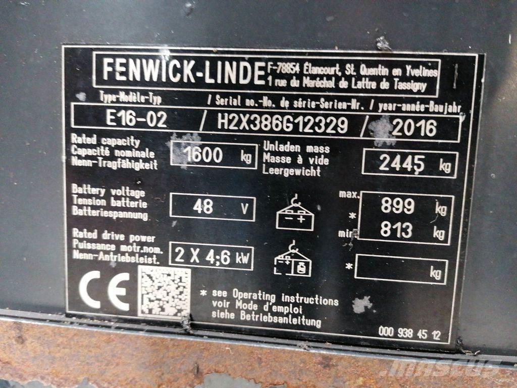 Linde E16-02 Empilhadores eléctricos
