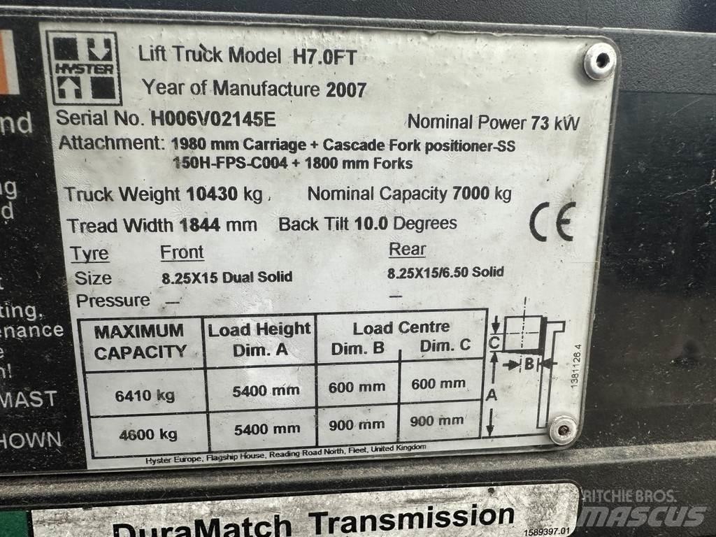 Hyster H7.0FT Empilhadores a gás