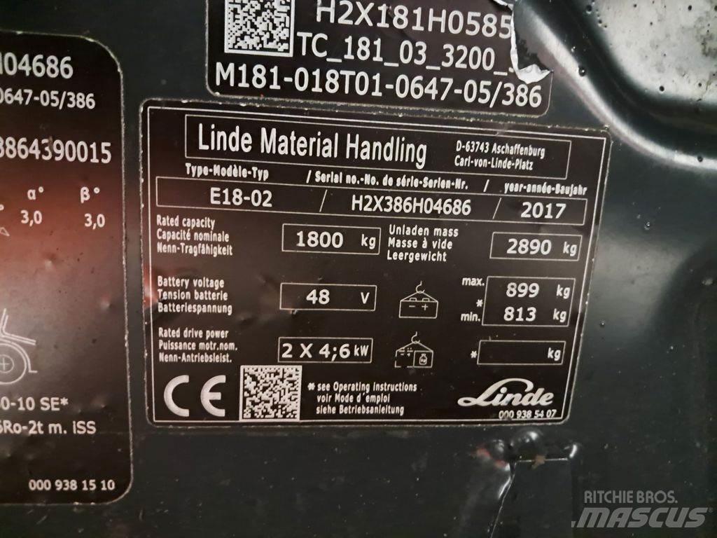 Linde E18-02 Empilhadores eléctricos