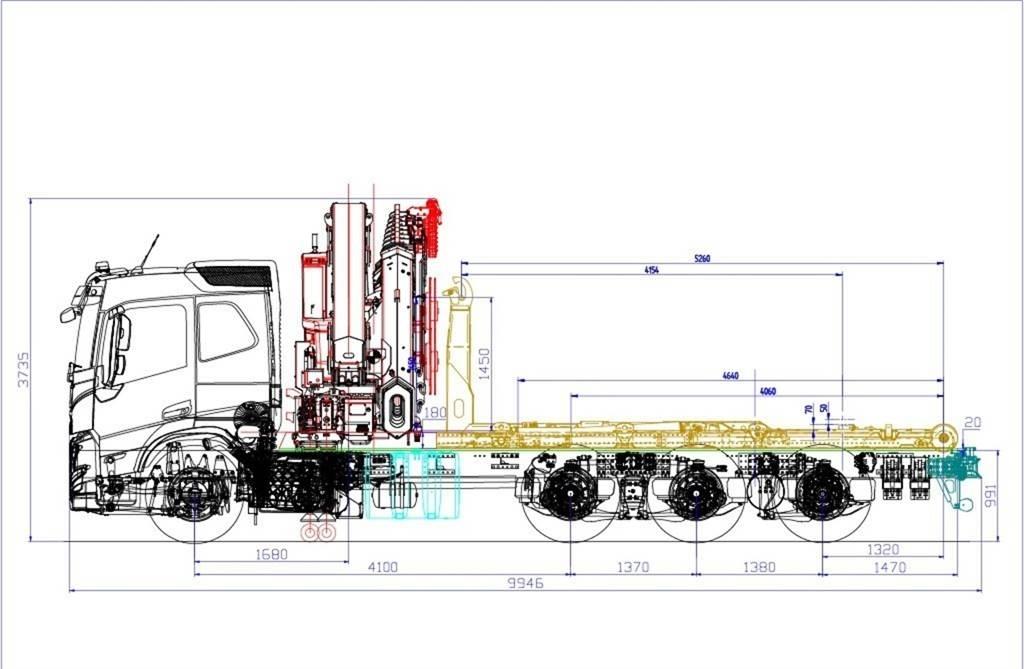Volvo FM 500 8X4 Camiões grua