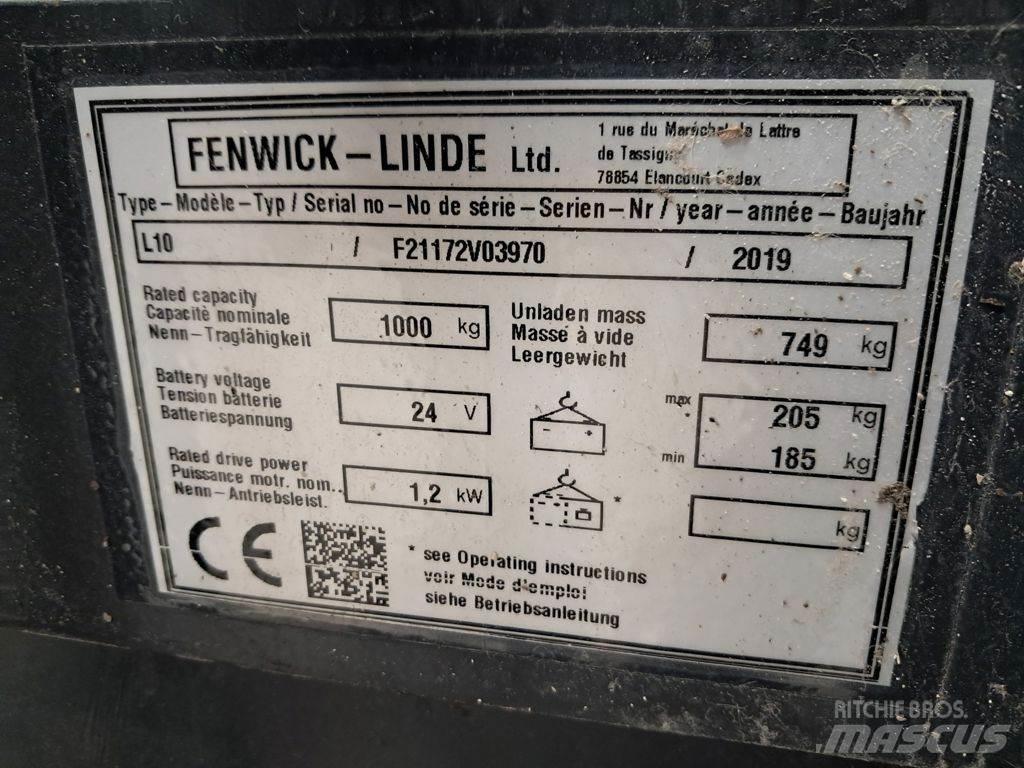 Linde L10 Empilhador para operador externo
