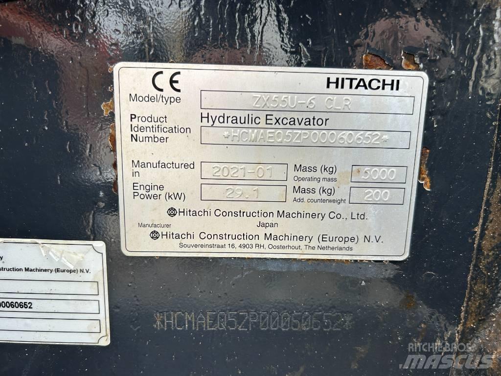 Hitachi ZX55U-6 Mini Escavadoras <7t