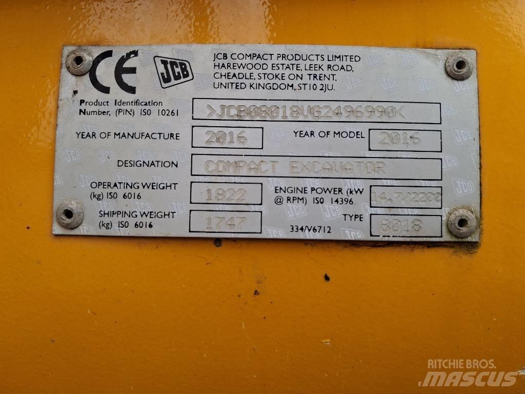 JCB 8018 CTS Mini Escavadoras <7t