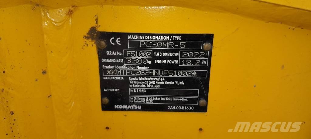 Komatsu PC30MR-5 Mini Escavadoras <7t