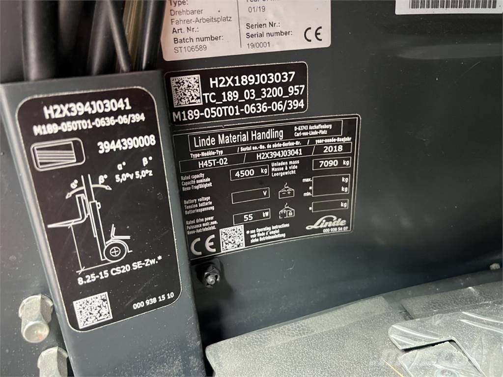 Linde H45T-02 Empilhadores a gás