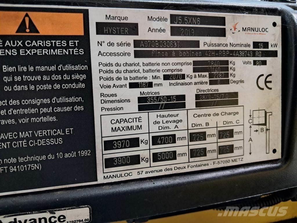 Hyster J5.5XN6 Empilhadores eléctricos