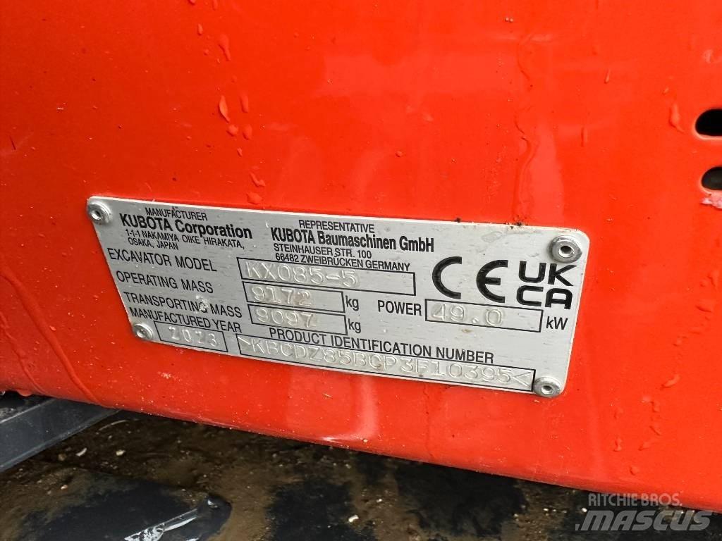 Kubota KX 085-5 2PGL Escavadoras Midi 7t - 12t