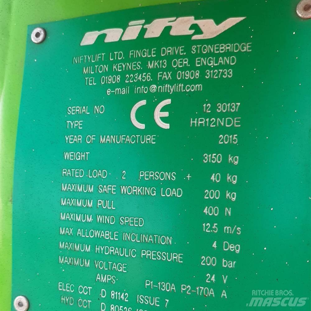 Niftylift HR 12 Elevadores braços articulados