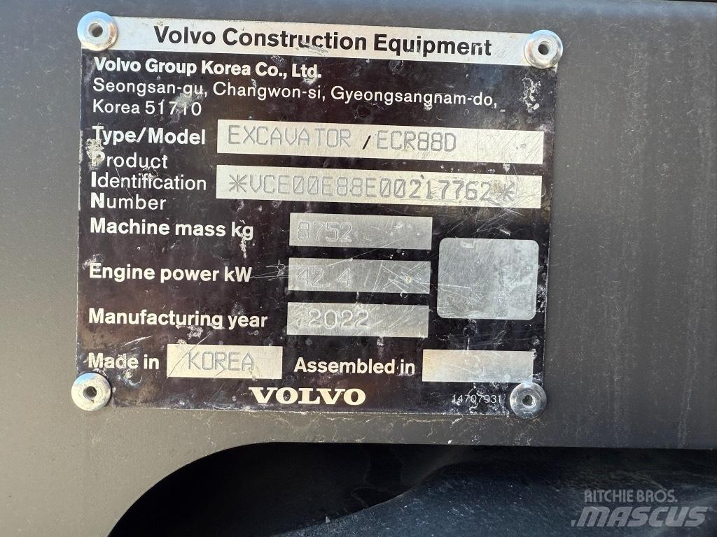 Volvo ECR88D Escavadoras Midi 7t - 12t