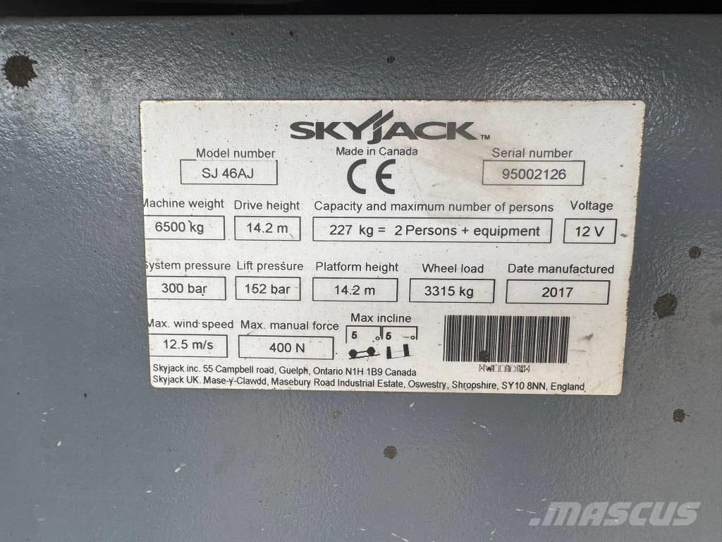 SkyJack SJ 46 AJ Elevadores braços articulados