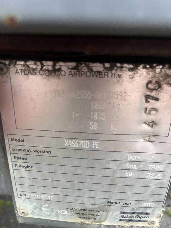 Atlas Copco XAS67 Compressores