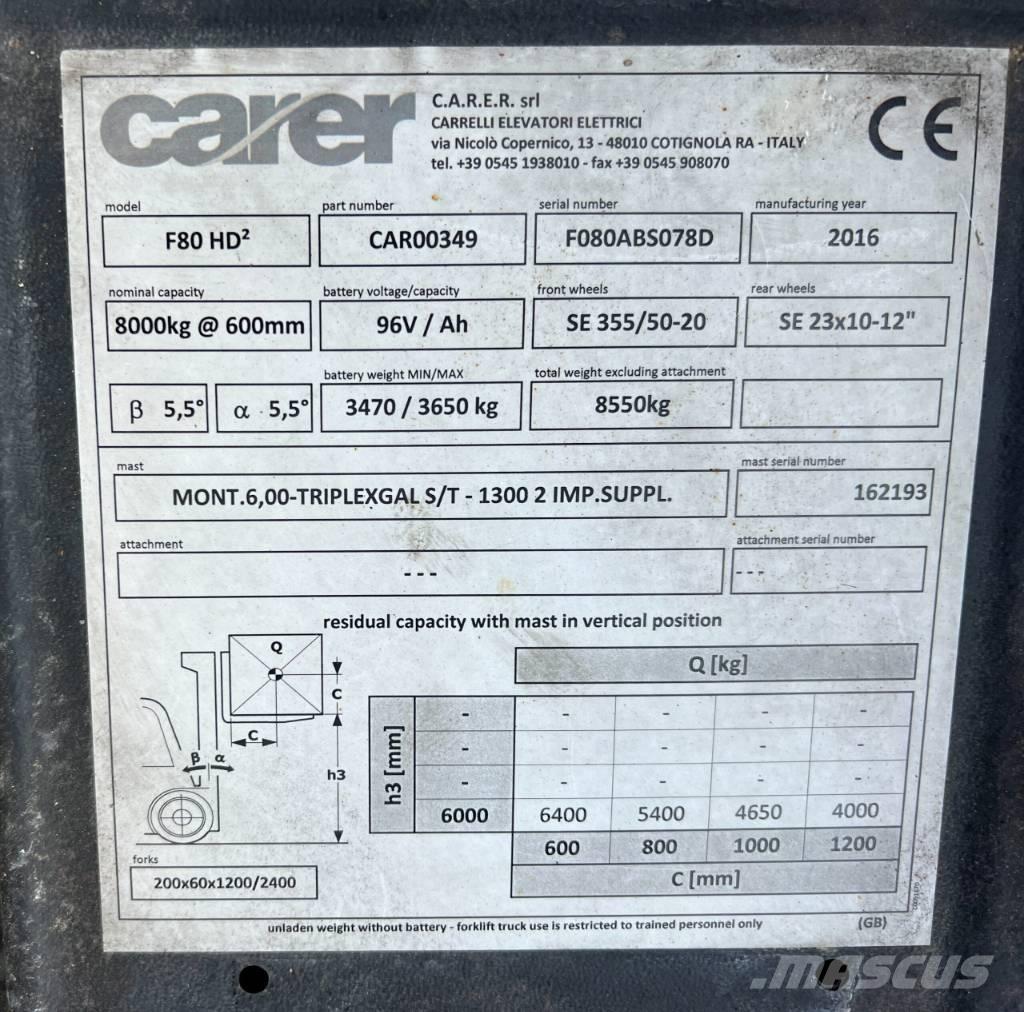 Carer F80 Empilhadores eléctricos