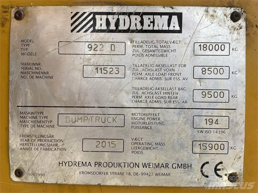 Hydrema 922D Dumpers de obras