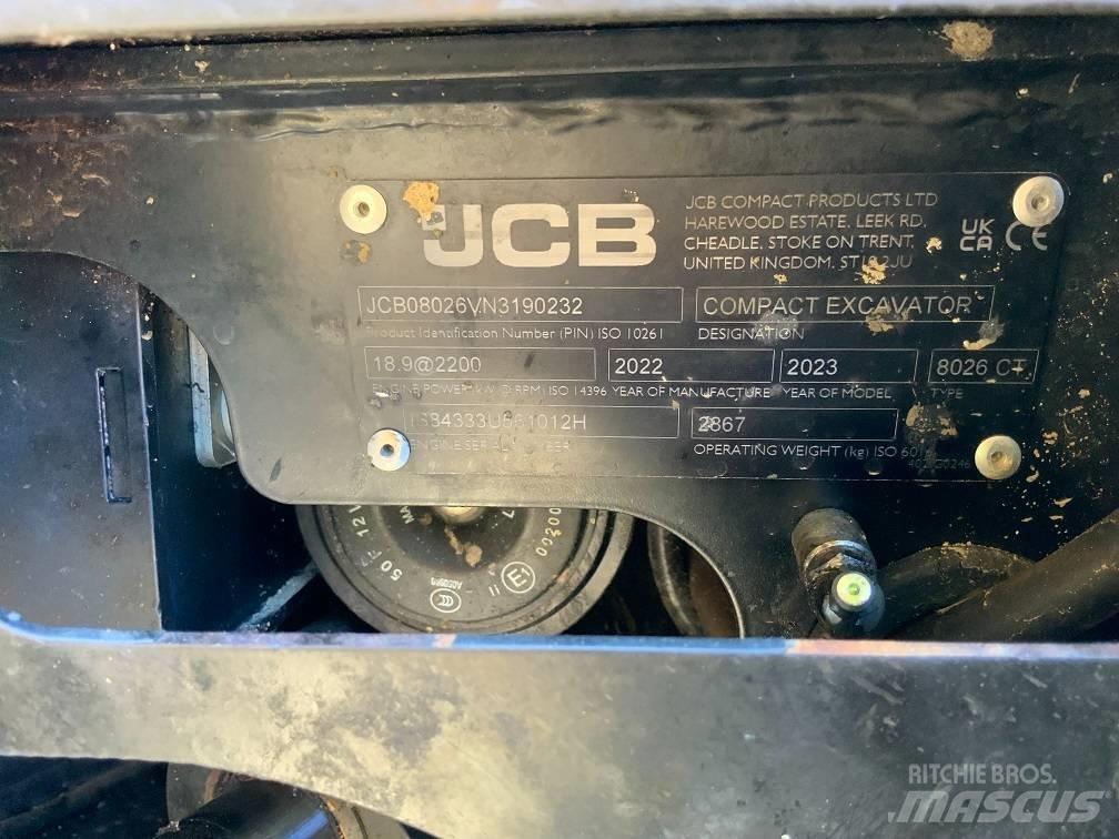 JCB 8026 CTS Mini Escavadoras <7t