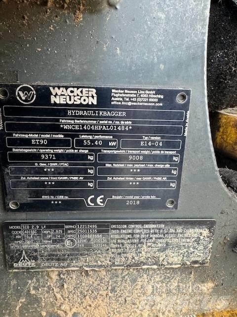 Wacker Neuson ET 90 Escavadoras de rastos