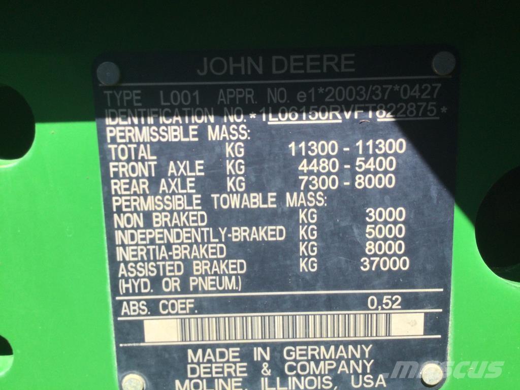 John Deere 6150R Tratores Agrícolas usados