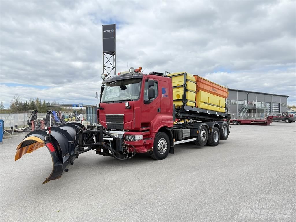 Sisu R500 8X2 Camiões caixa desmontável com elevador de cabo