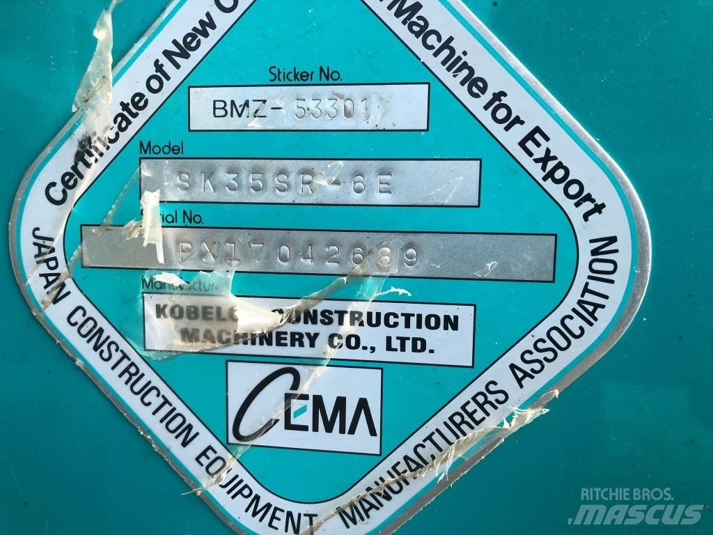 Kobelco SK 35 SR-6E Mini Escavadoras <7t