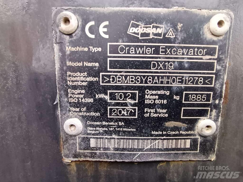 Doosan DX 19 Mini Escavadoras <7t