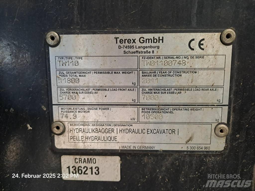 Terex TW 110 Escavadoras de rodas