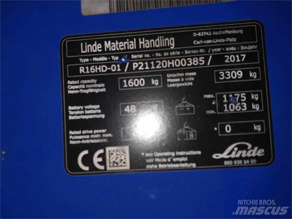 Linde R16HD Empilhadores Elevadores