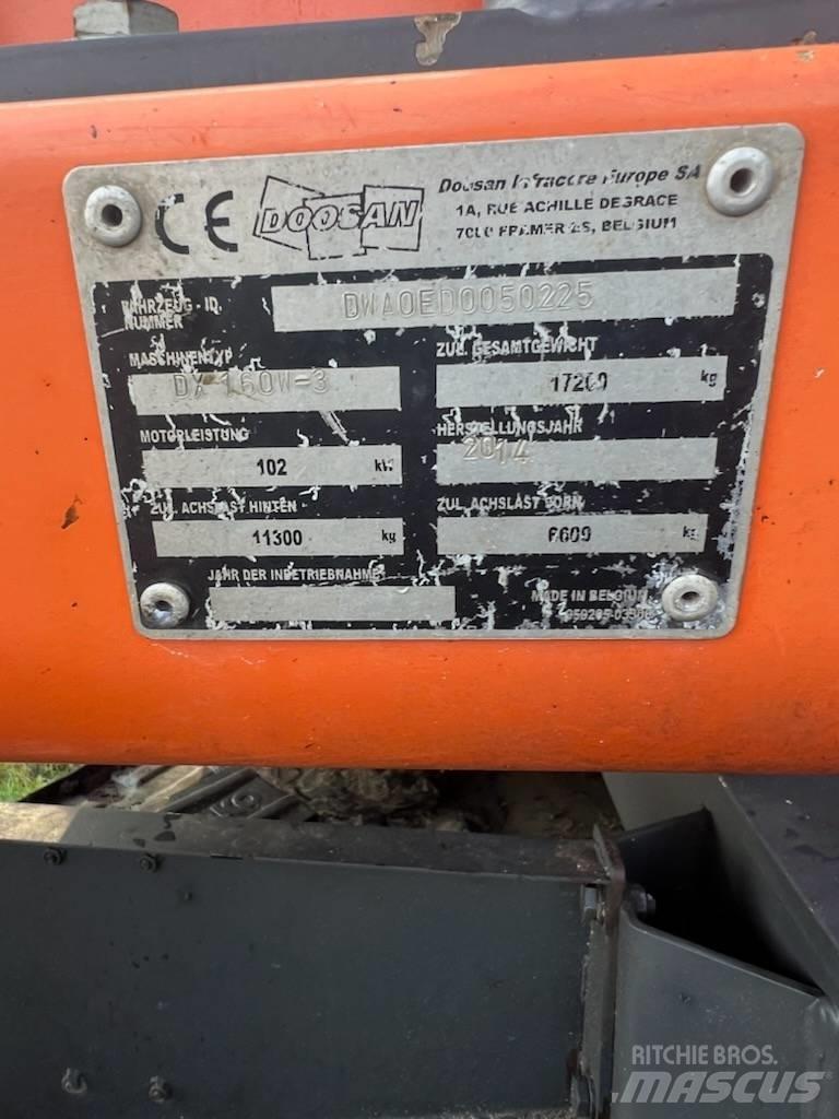 Doosan DX 160 W-3 Escavadoras de rodas