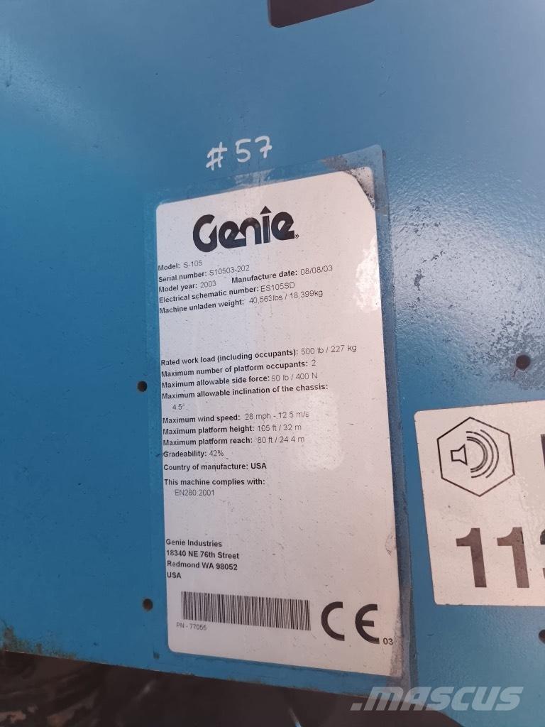 Genie S 105 Elevadores braços Telescópicos