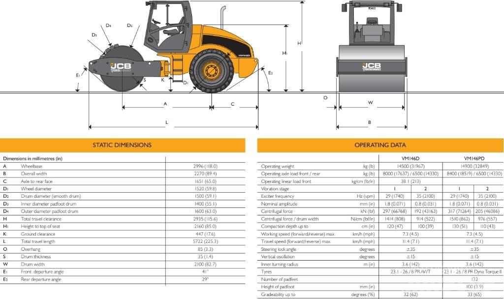 JCB Vibromax VM 146 Compactadores para terra
