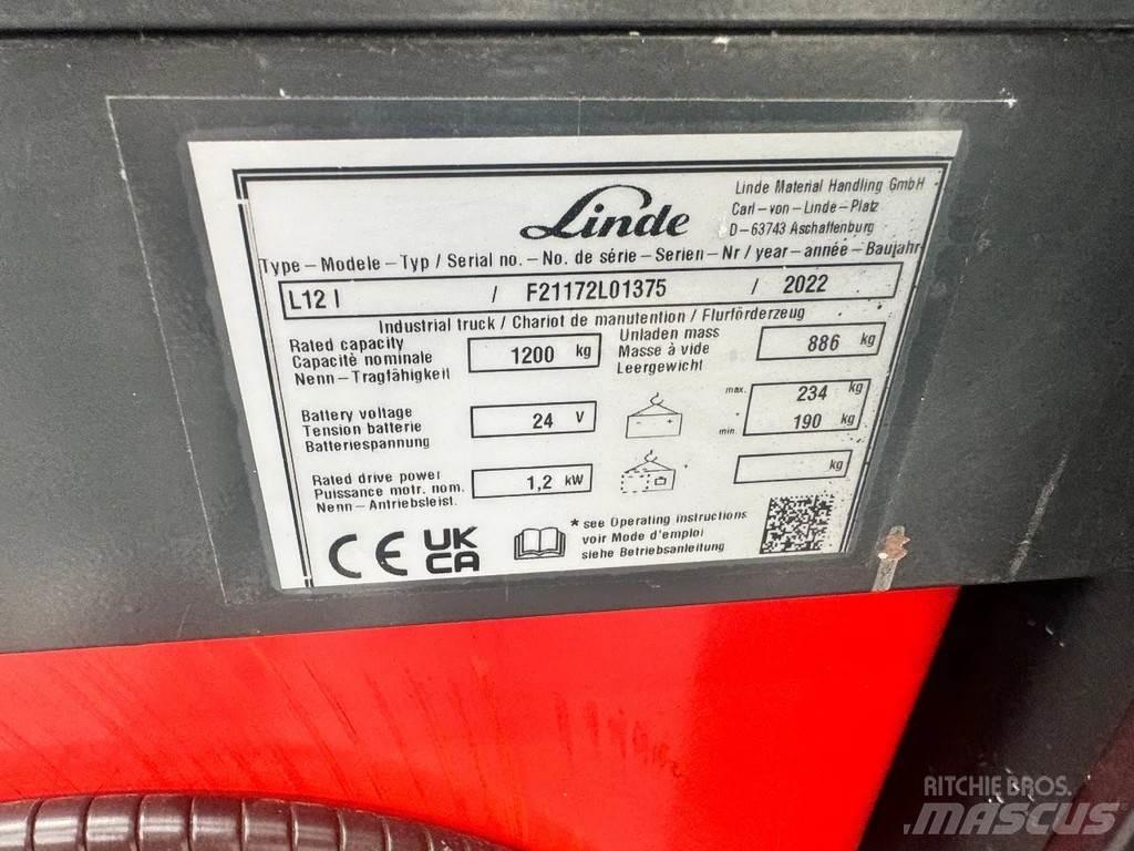 Linde L 12 l Empilhador para operador externo
