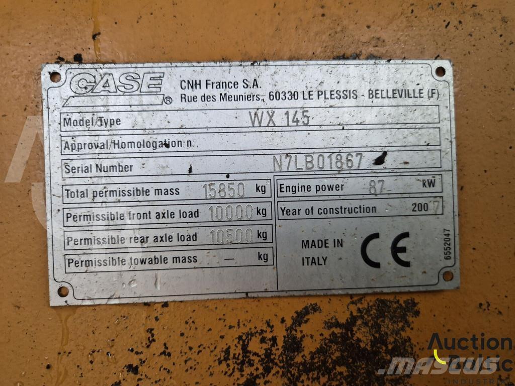 CASE WX 145 Escavadoras de rodas