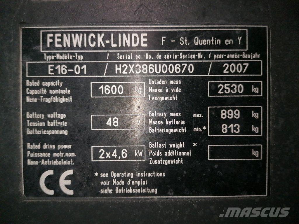 Linde E16-01 Empilhadores eléctricos