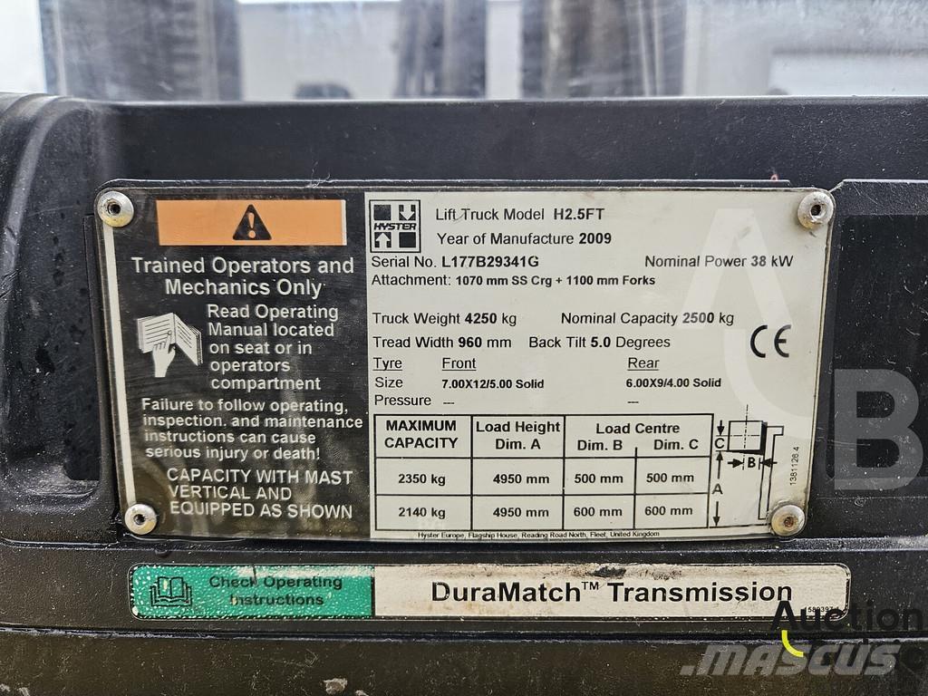 Hyster H2.5 FT Empilhadores a gás