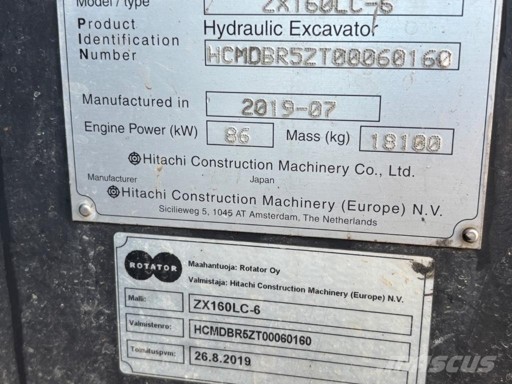 Hitachi ZX 160 LC-6 Escavadoras de rastos