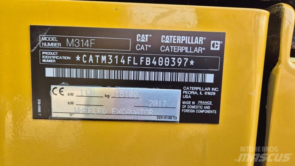 CAT M 314 F Escavadoras de rodas