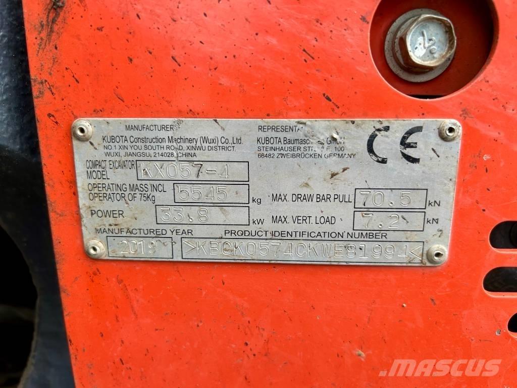 Kubota KX 057-4 Mini Escavadoras <7t