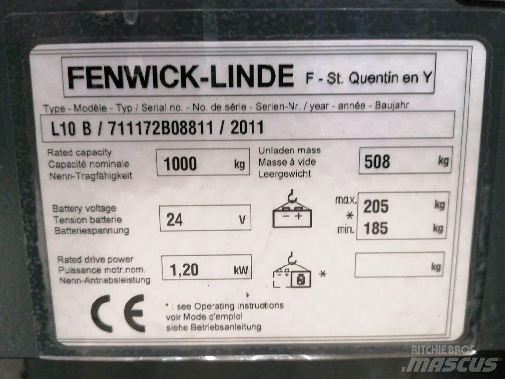 Linde L10B Empilhador para operador externo