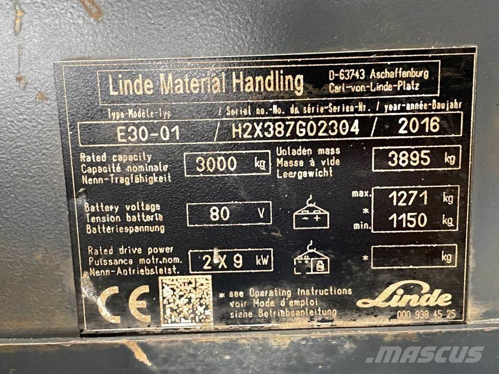 Linde E30-01 Empilhadores eléctricos