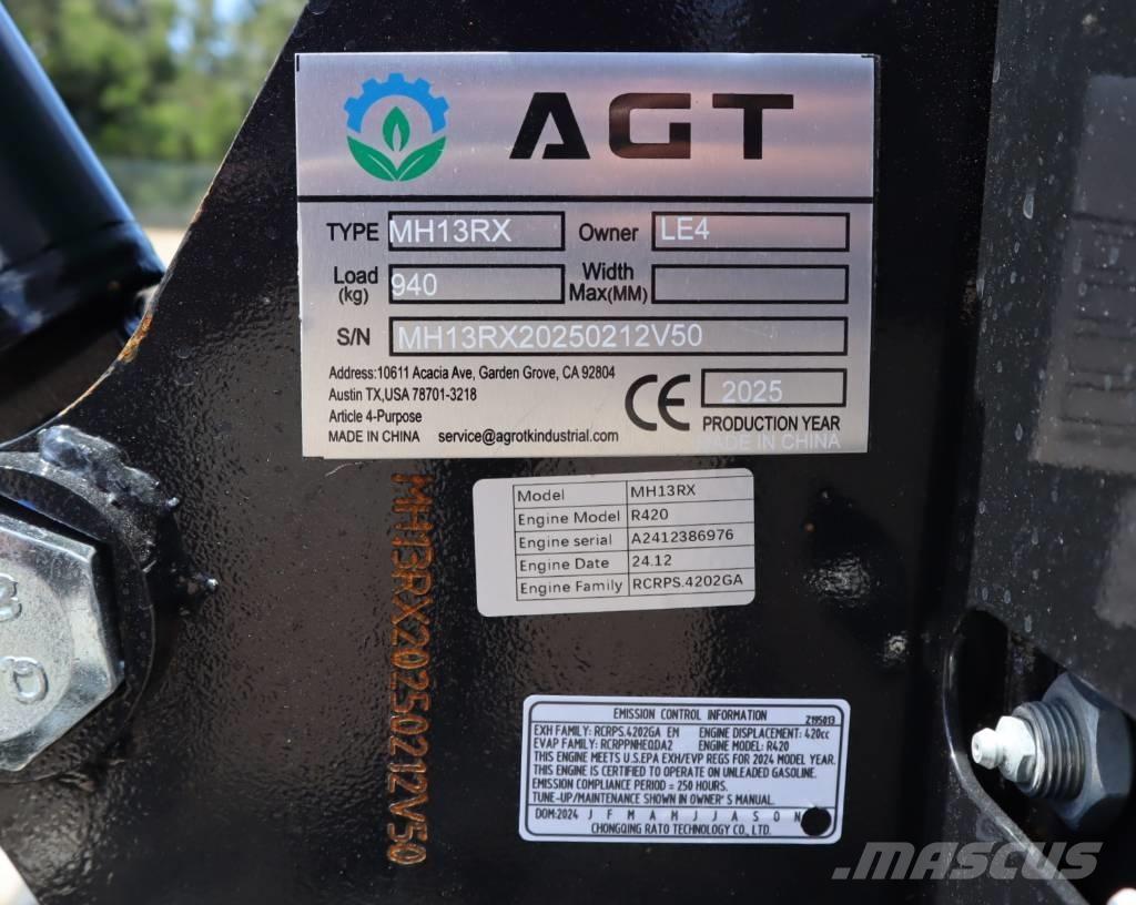AGT MH13RX Mini Escavadoras <7t