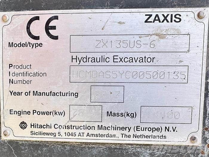 Hitachi ZX135US-6 Escavadoras especiais