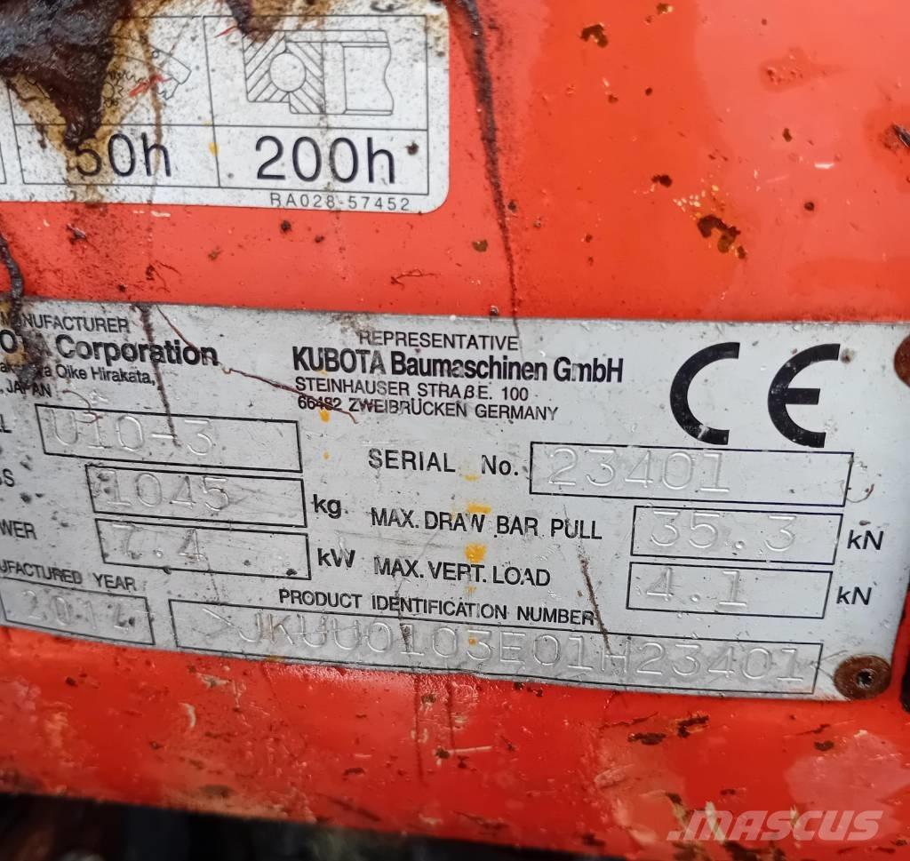 Kubota U 10-3 Mini Escavadoras <7t