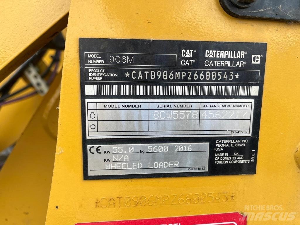 CAT 906M Pás carregadoras de rodas