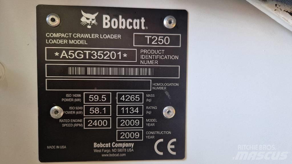 Bobcat T 250 Pás Carregadoras de rastos