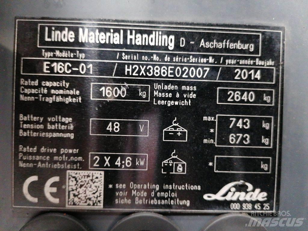 Linde E16C-01 Empilhadores eléctricos