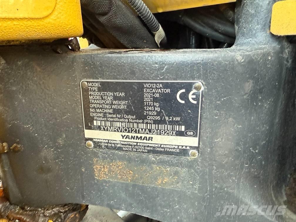 Yanmar Vio 12 Mini Escavadoras <7t