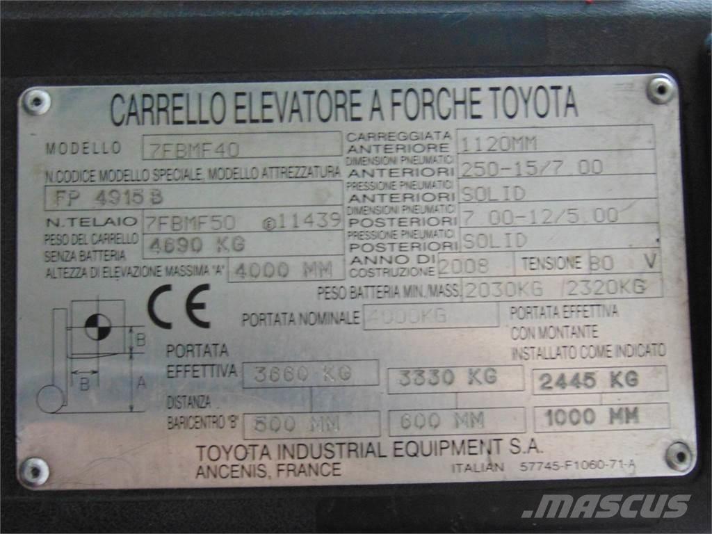Toyota 7FBMF40 Empilhadores eléctricos