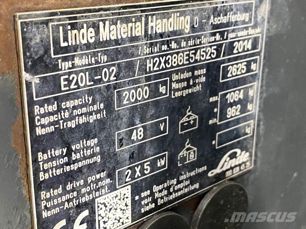 Linde E20L-02 Empilhadores eléctricos