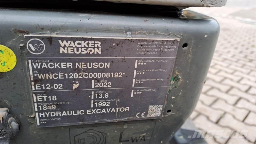 Wacker Neuson ET18 Escavadoras de rastos