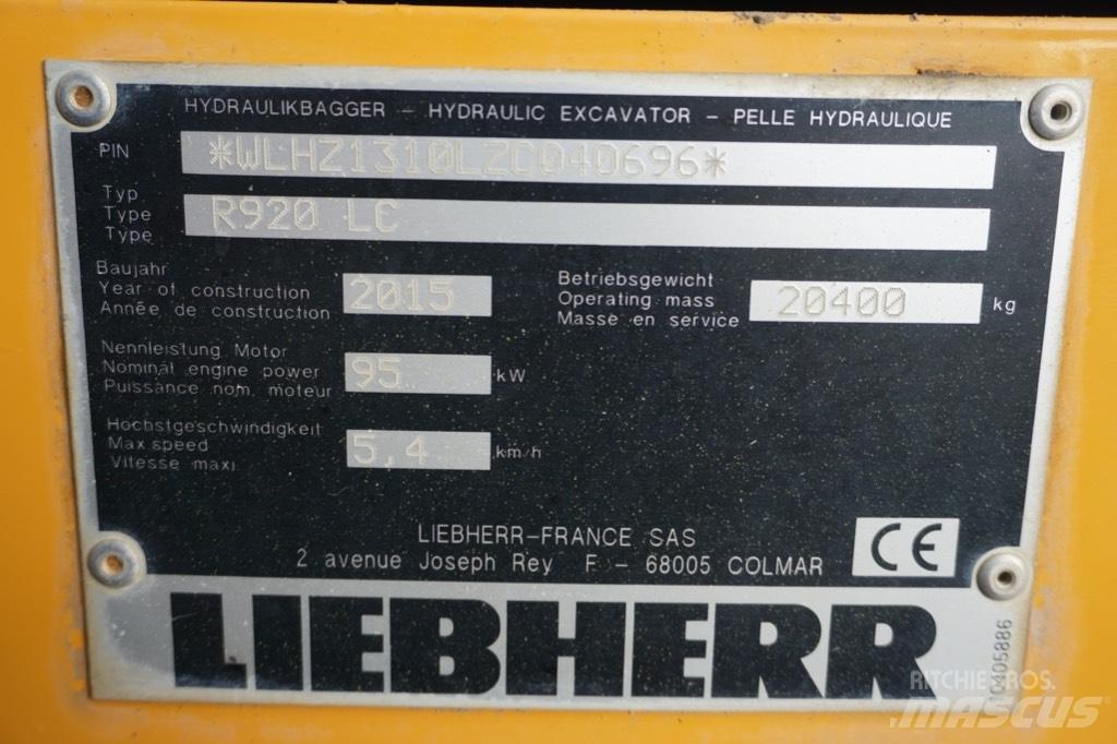 Liebherr R 920 LC Escavadoras de rastos